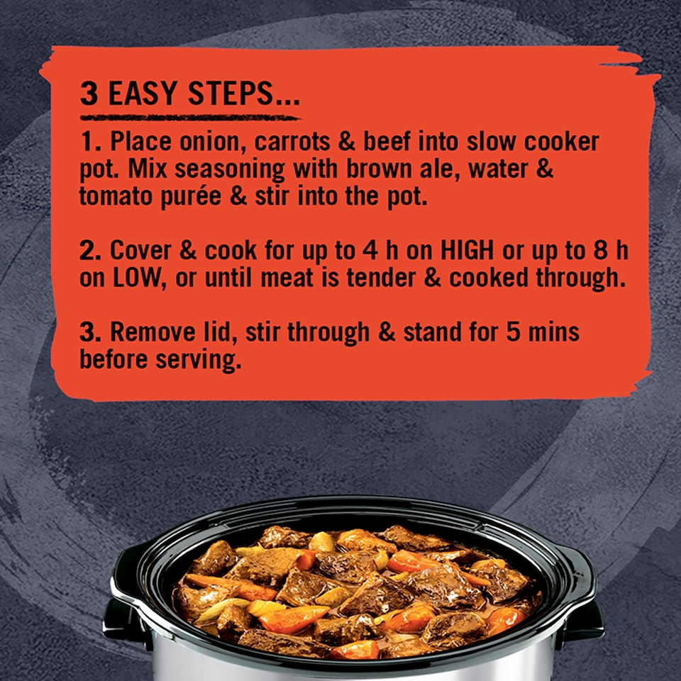 image 1 of Schwartz Slow Cook Beef & Ale Stew Recipe Mix 38g