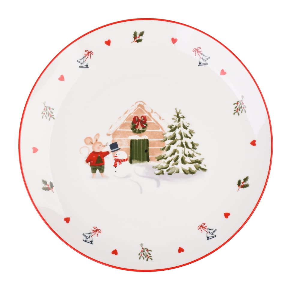 F&F Home Christmas Mouse Plate
