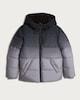 image 4 of F&F Boys Ombré Hooded Puffer Jacket in Black