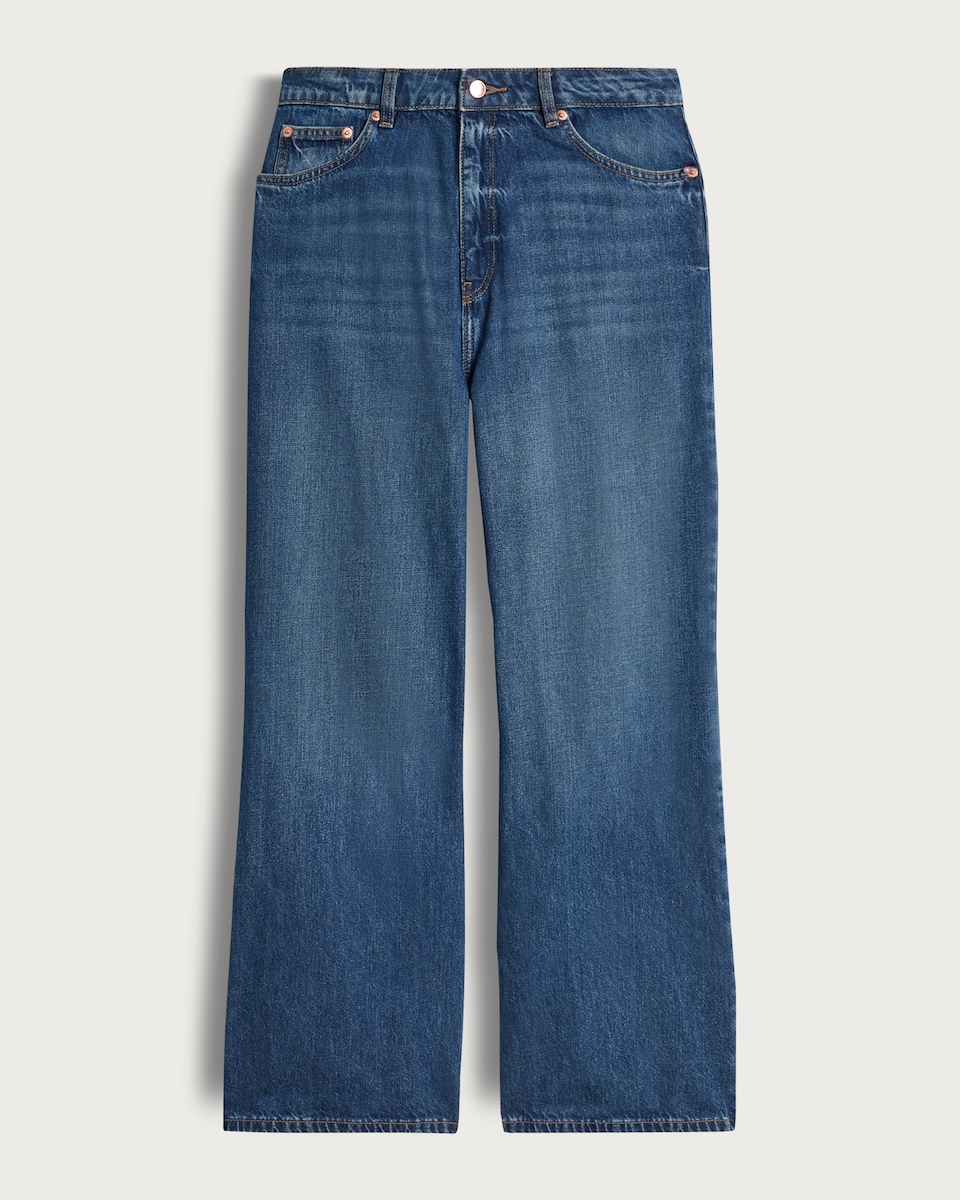 image 1 of F&F Wide Leg Jeans in Navy