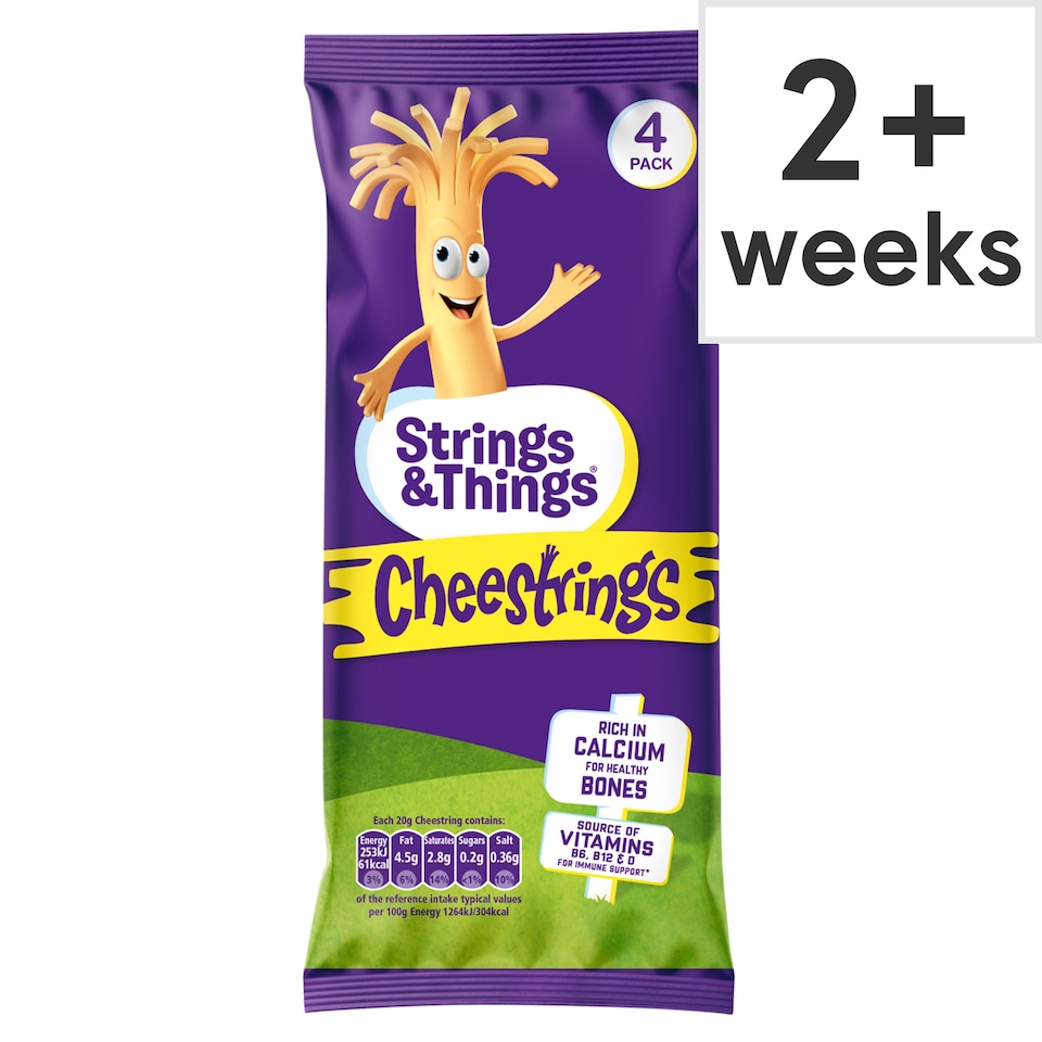 image 1 of Cheestrings Original Cheese Snacks 4 Pack 80G
