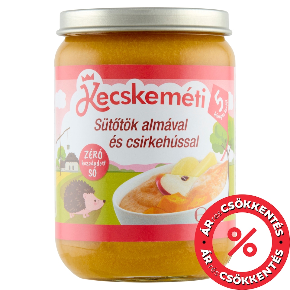 Kecskeméti sütőtök almával és csirkehússal bébiétel 5 hónapos kortól 190 g