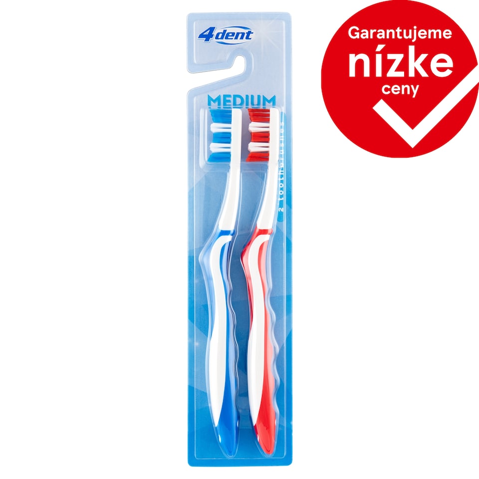 4Dent Medium Toothbrush 2 pcs