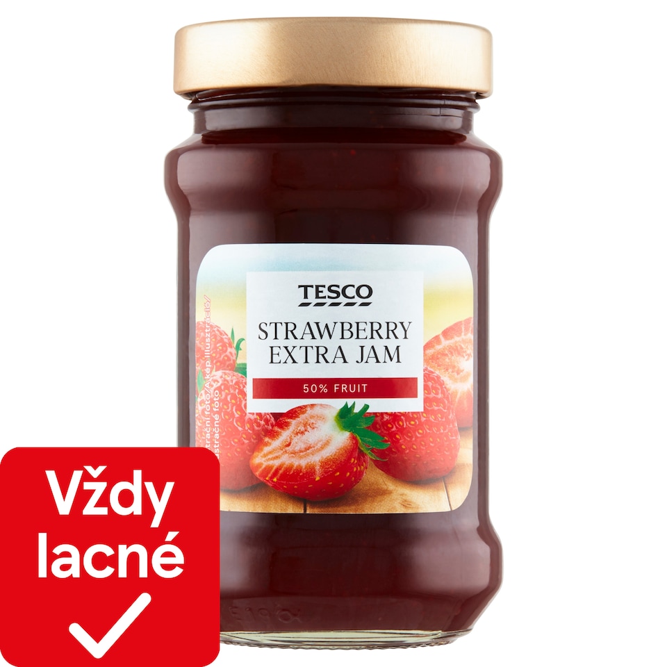 Tesco Extradžem menej sladký jahodový 450 g
