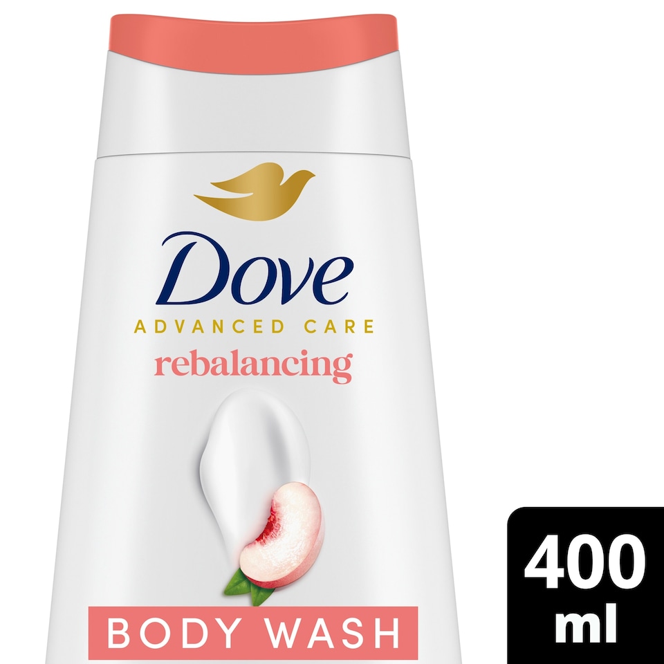 image 1 of Dove Rebalancing 24hr Moisturisation Advanced Care Body Wash Shower Gel 400ml