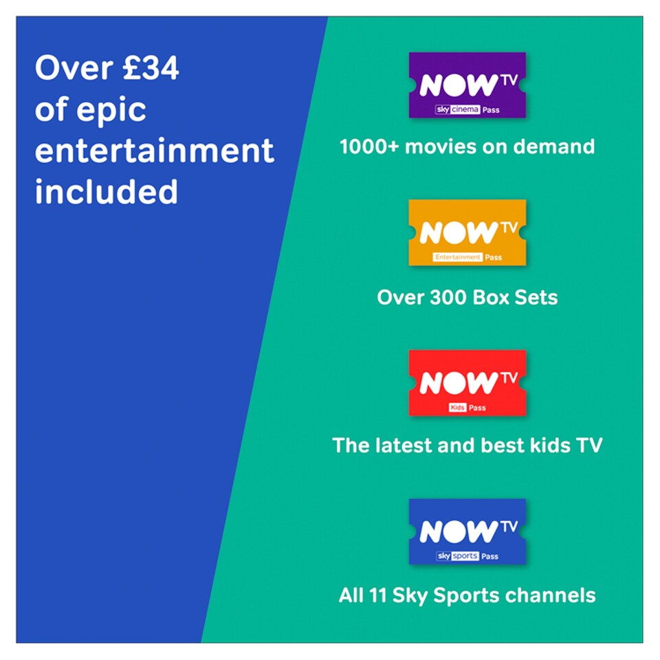 image 1 of NOW TV Smart Box with 4K and 1 month Entertainment, Sky Cinema, Kids and 1 day Sky Sports Passes