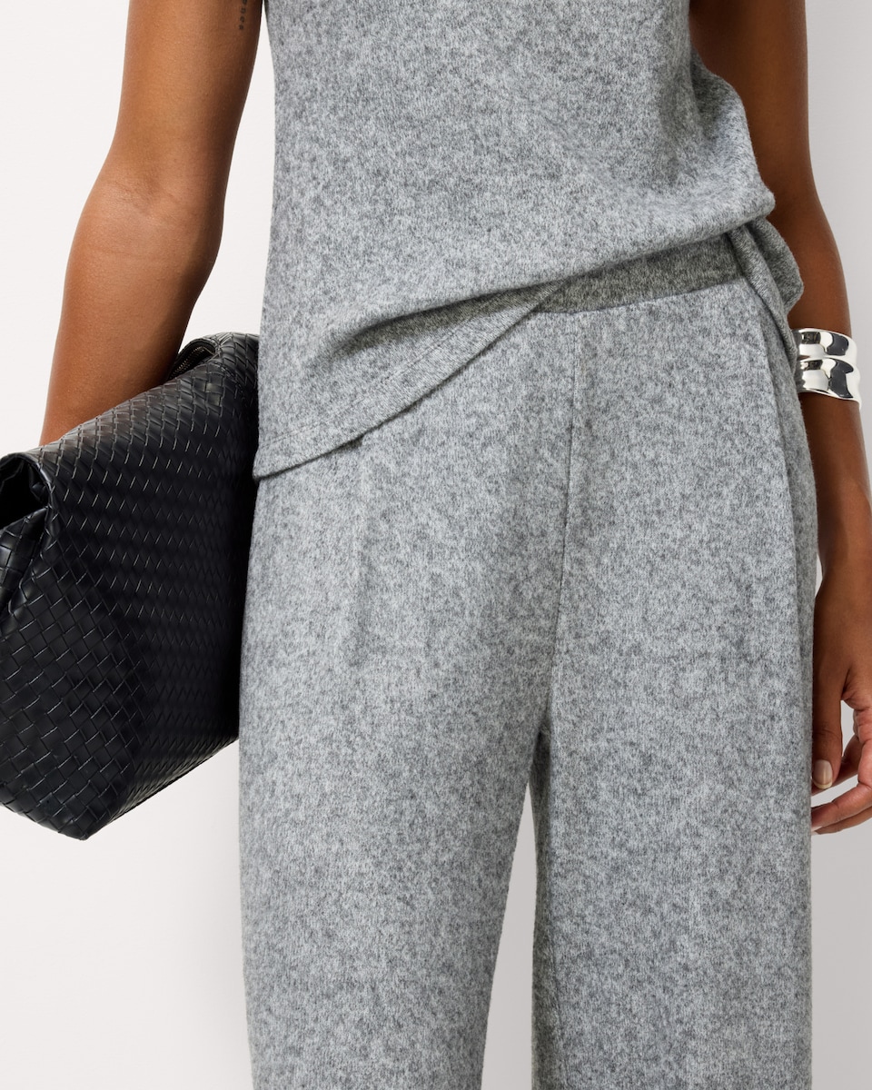 image 1 of F&F Brushed Wide Leg Co-ord Trousers in Grey