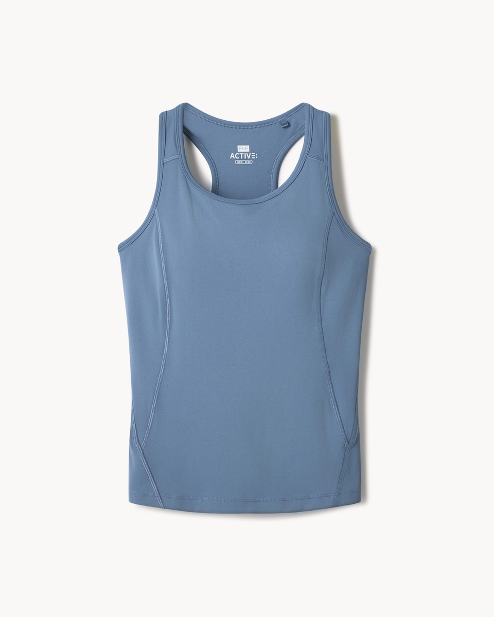 image 1 of F&F Active ULTRAMOVE Racerback Vest in Blue