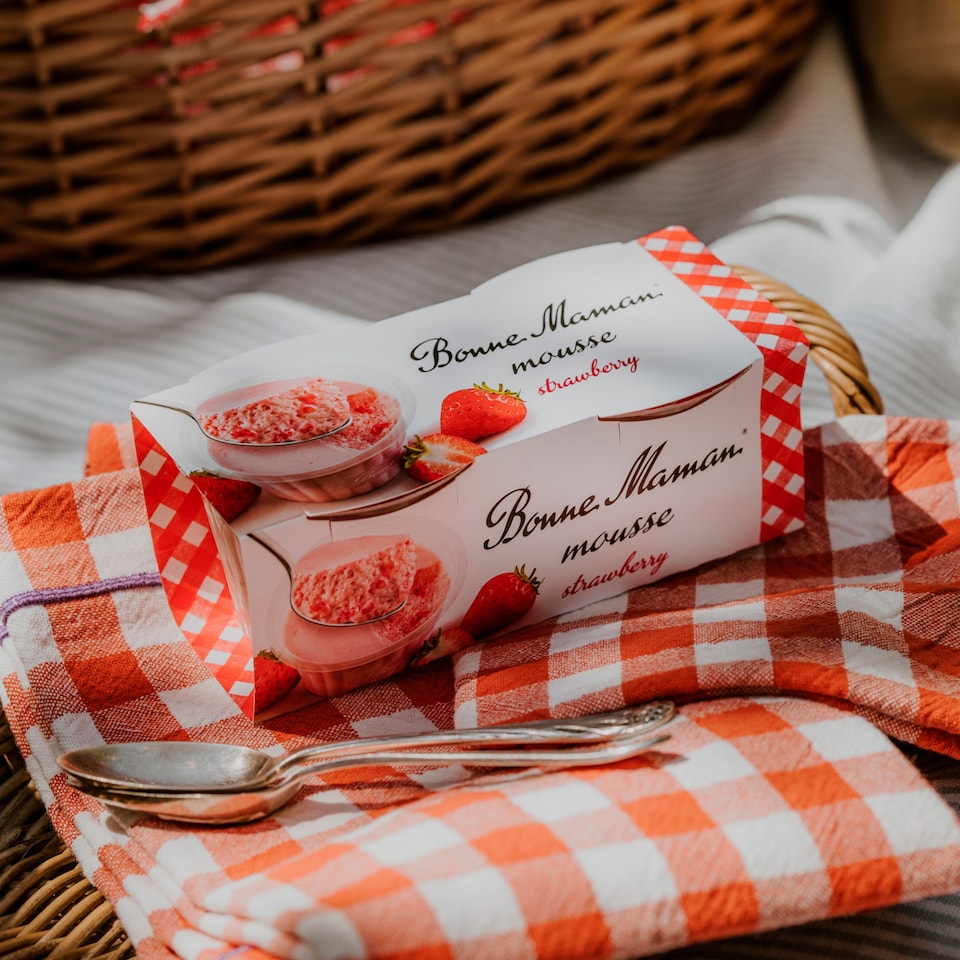 image 1 of Bonne Maman Strawberry Mousse 2 x 70g