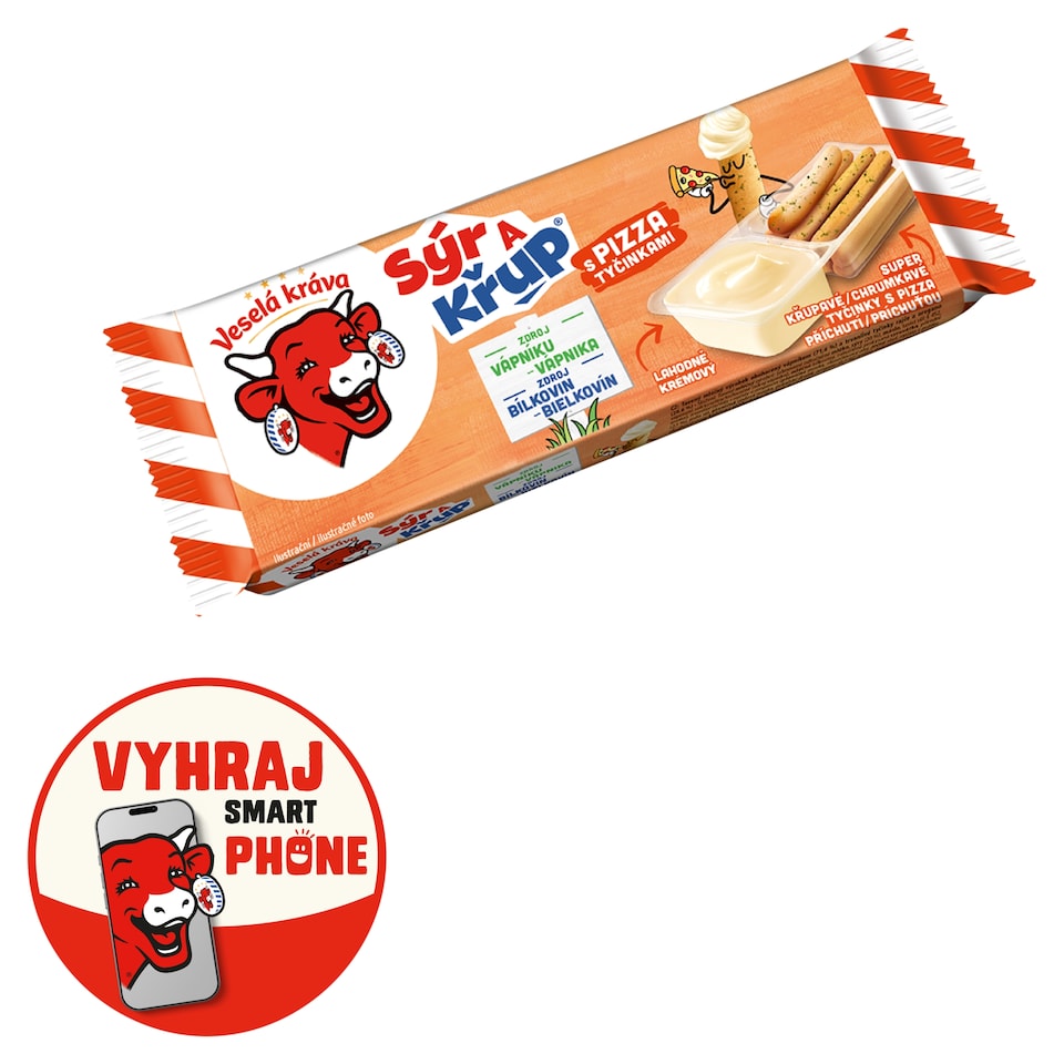 Veselá kráva Sýr a Křup with Sticks with Pizza Flavor 35g