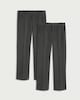 image 4 of F&F School Boys 2-Pack Regular Fit Trousers in Grey