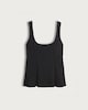 image 5 of F&F Polyamide Square Neck Sleeveless Peplum Top in Black