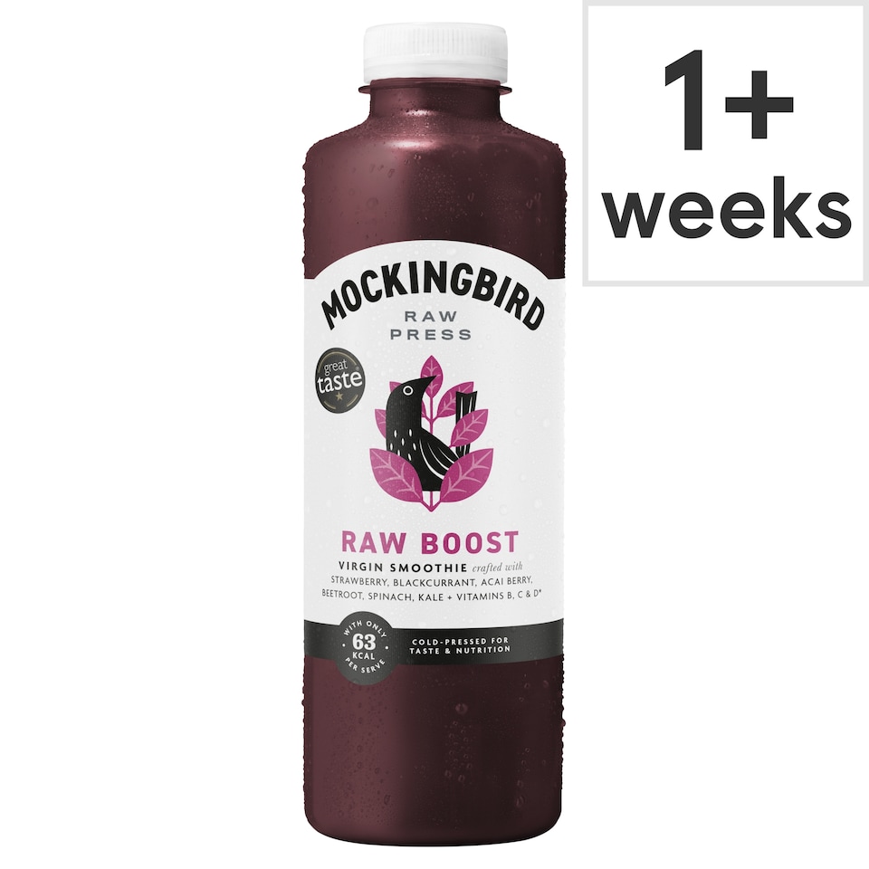 Mockingbird Raw Boost, Berry, Beetroot Smoothie with Vitamins 750ml