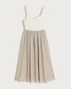 image 4 of F&F Contrast Panel Sleeveless Midi Dress in Neutral