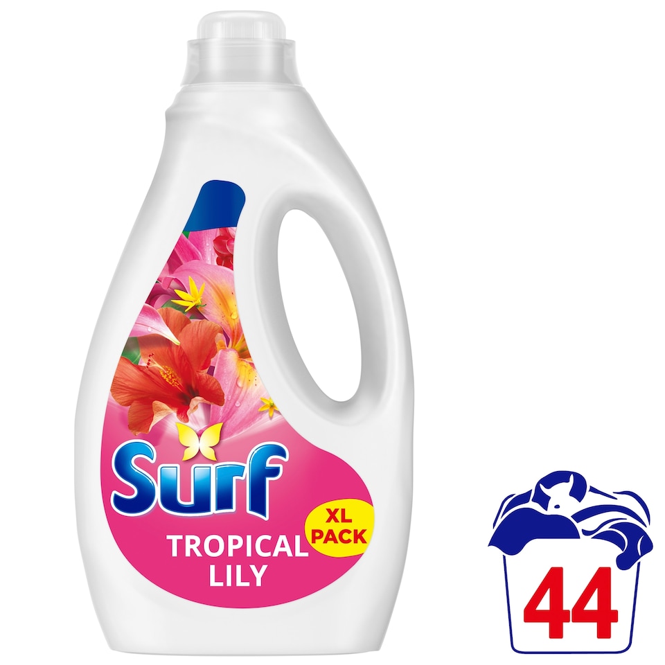image 1 of Surf Tropical Lily Liquid Laundry Detergent 44 Washes 1.188L