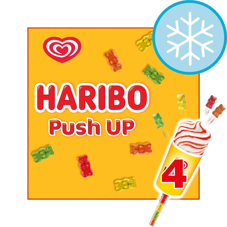 image 1 of Wall's Haribo Push Up Ice Cream Sticks 4 x 85ml