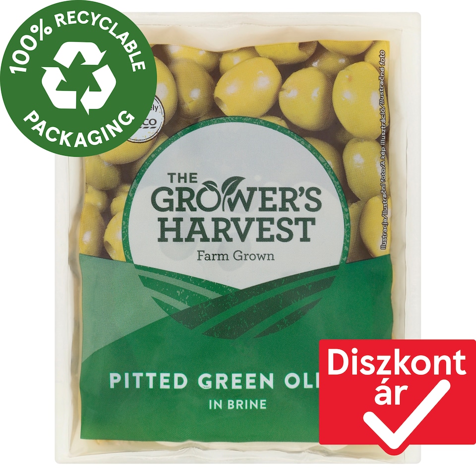 The Grower's Harvest magozott zöld olívabogyó 195 g