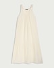 image 4 of F&F Pure Cotton Lace Back Sleeveless Midi Beach Dress in Cream