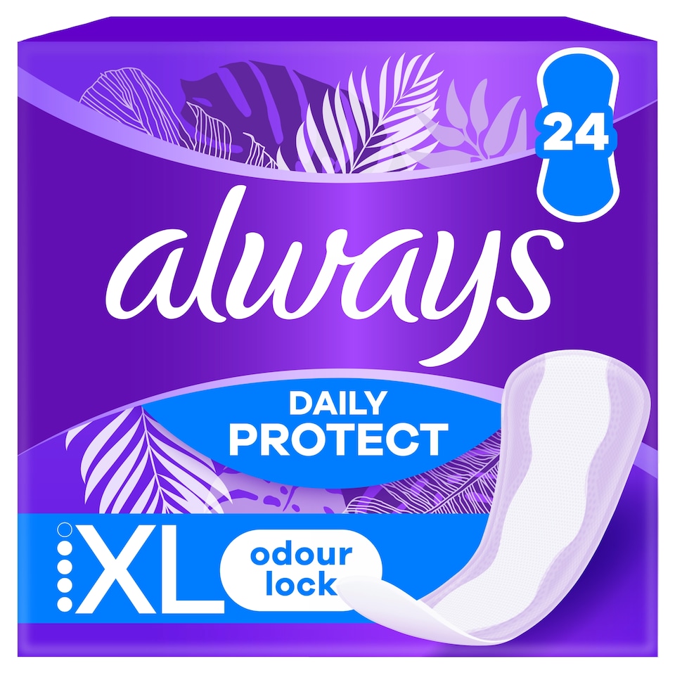 image 1 of Always Daily Protect Extra Long 24 Panty Liners
