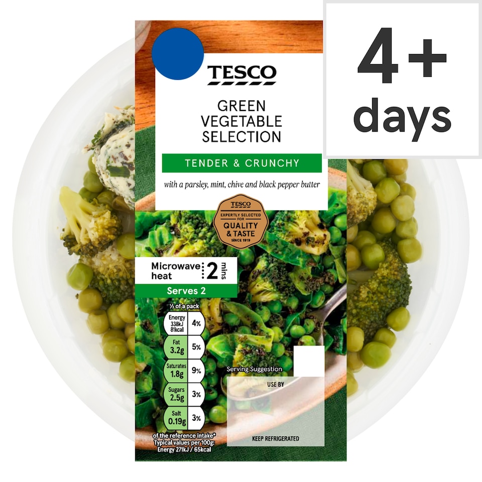 Tesco Green Vegetable Selection 250g