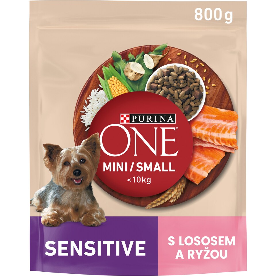 obrázok 1 z Purina ONE Mini Sensitive granule pre psov losos 800 g