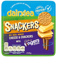 Dairylea Snackers Cheese & Crackers with Cadbury Chocolate Mini Fingers 61G