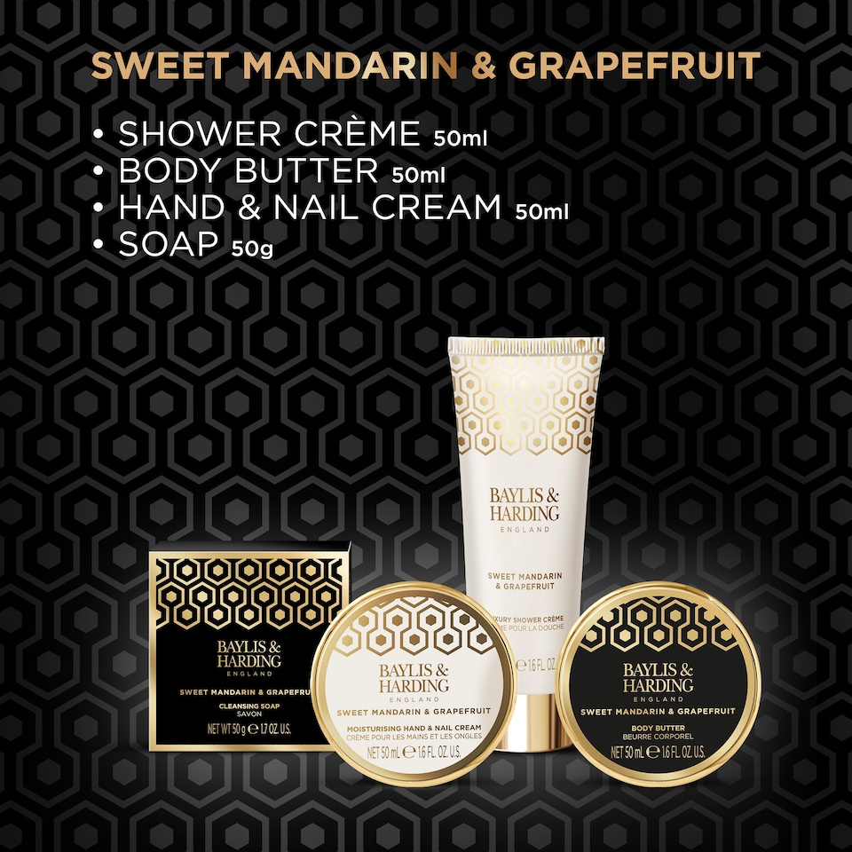 image 1 of Baylis & Harding Sweet Mandarin & Grapefruit Luxury Pamper Tin Gift Set
