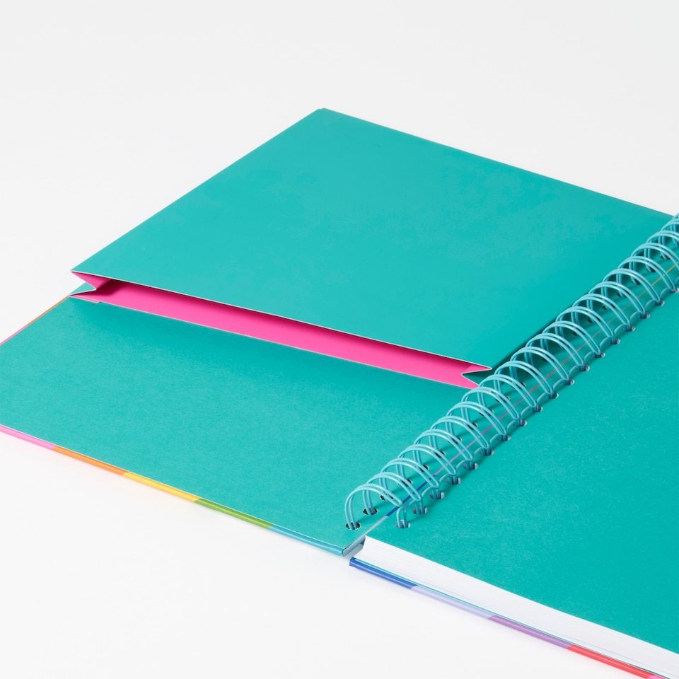 image 1 of Paperchase A4 Rainbow Stripe Notebook