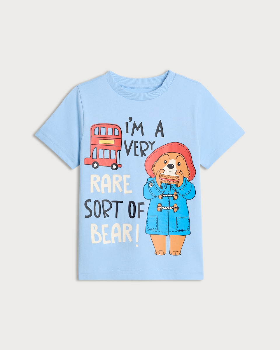 image 1 of Paddington Bear Pure Cotton T-Shirt in Blue