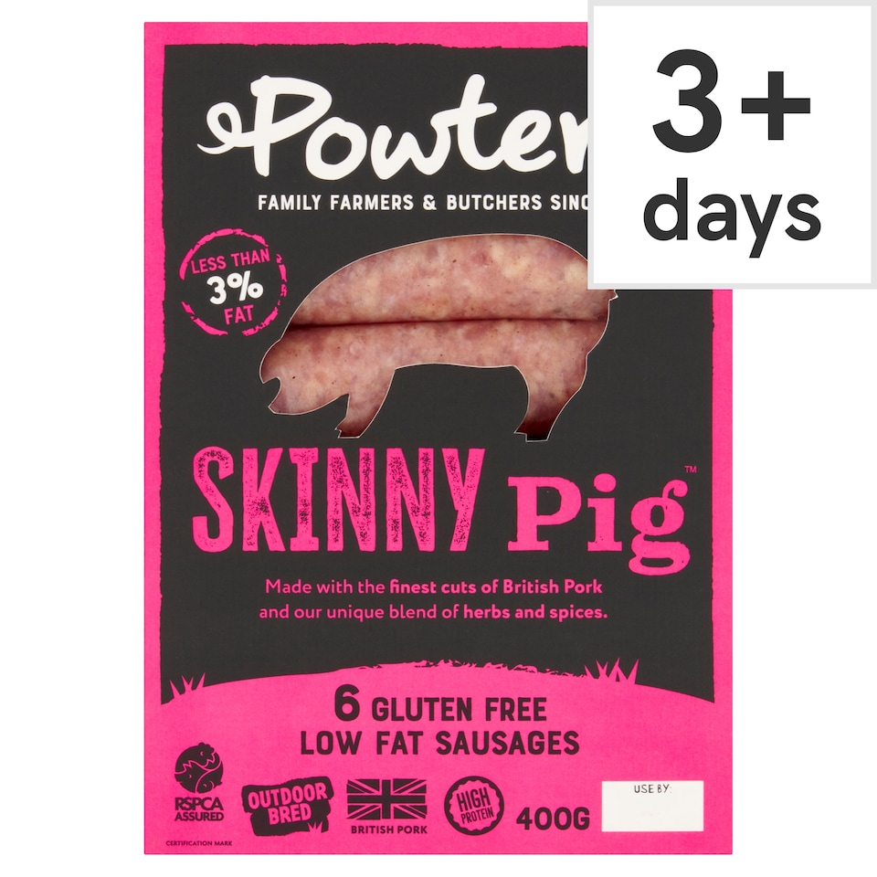 Powters Skinny Pig Pork Sausages 400G (L