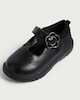 image 3 of F&F School Girls Leather Buckle Mary Jane Shoes in Black