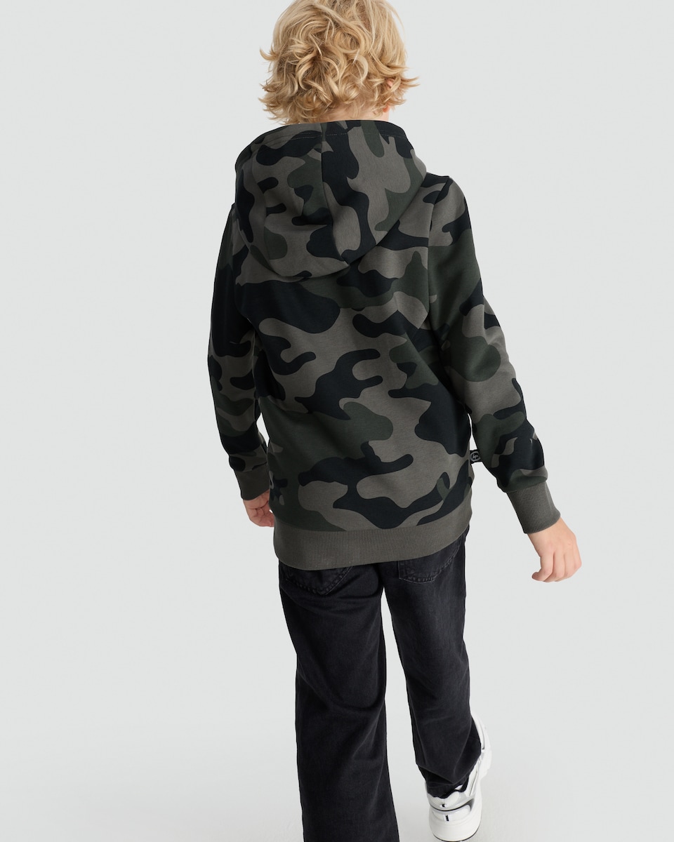 image 1 of Hype Camouflage Hoodie in Multi Black