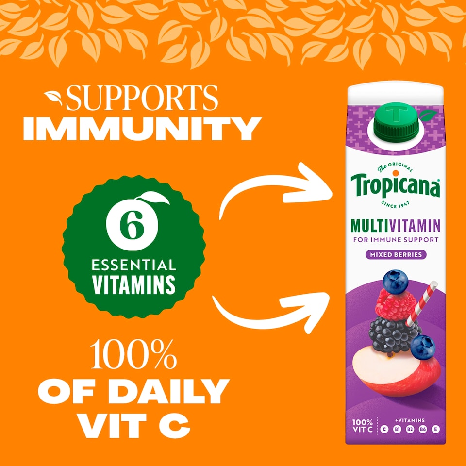 image 1 of Tropicana Multivitamin Juice - Mixed Berries 850ml