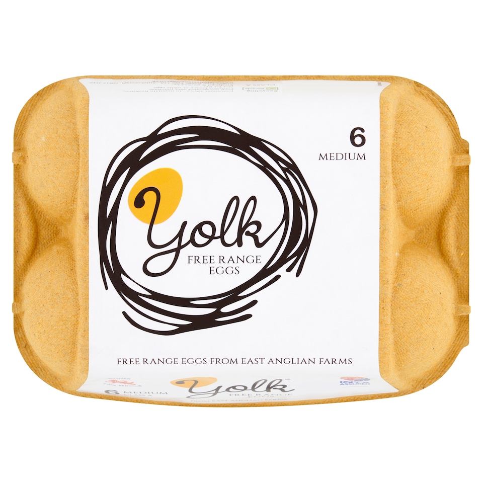 Yolk  Free Range Eggs 6 Medium