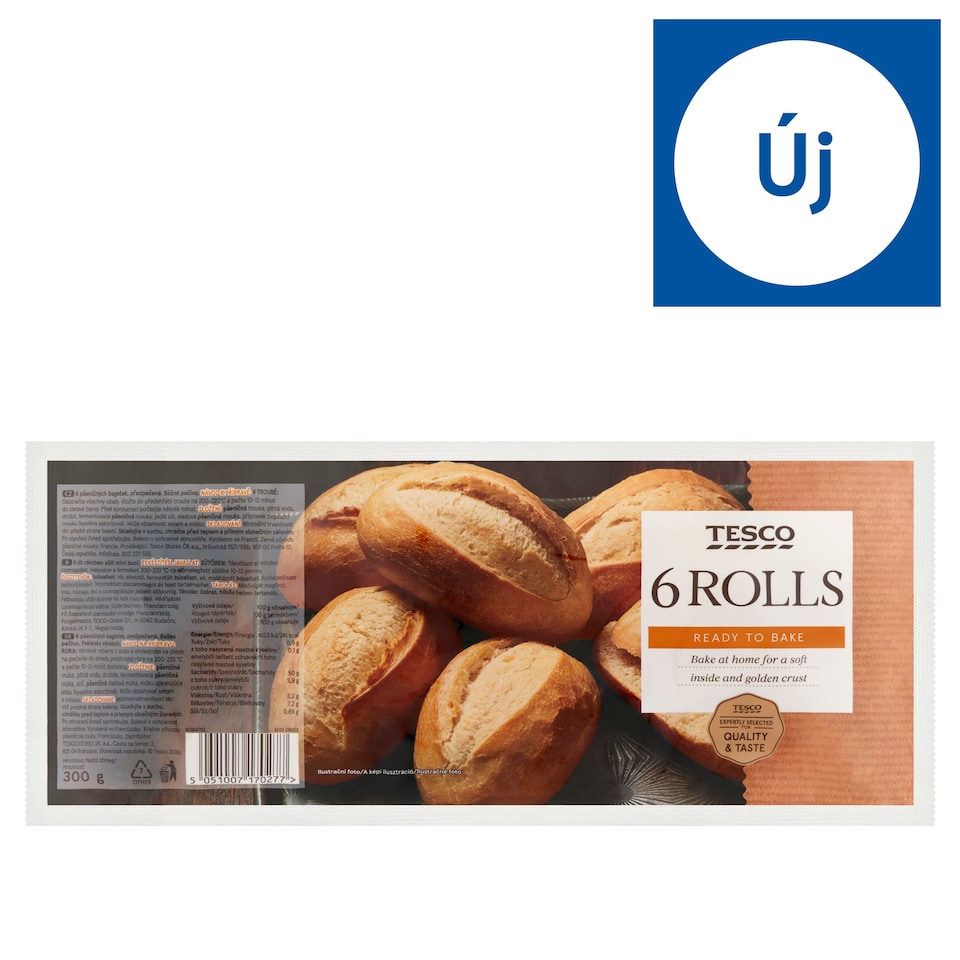 Tesco részben sült mini buci 6 db 300 g 
