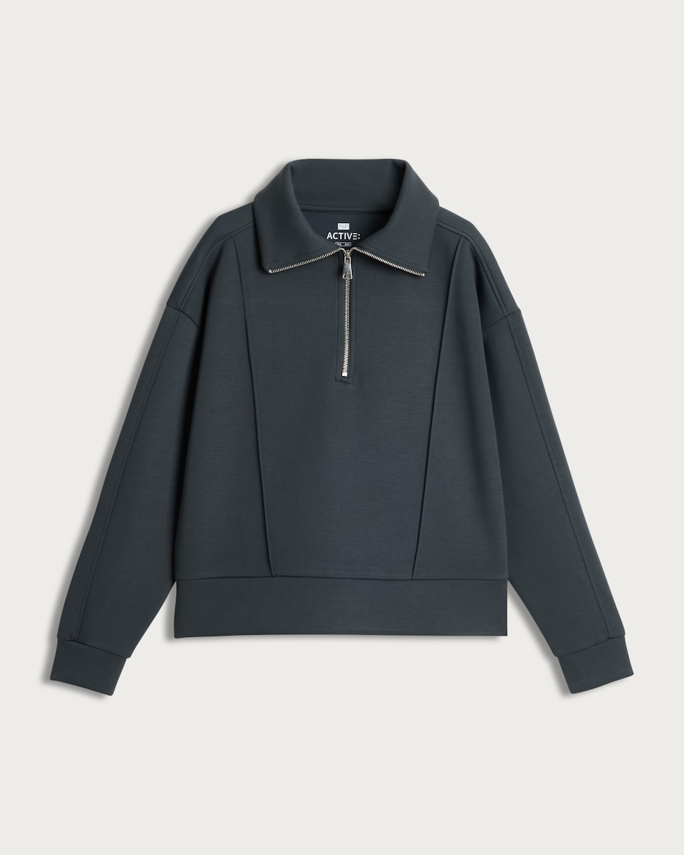 image 1 of F&F Active AFTERCLASS Half Zip Co-ord Sweatshirt in Green