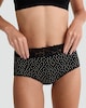 image 1 of F&F 5-Pack Cotton Rich Full Brief Lace Trim Knickers in Black