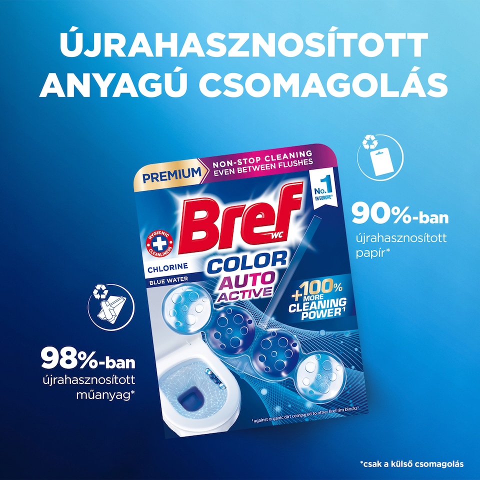 Bref Color Auto Active Chlorine WC-frissítő 3 x 50 g  1. kép