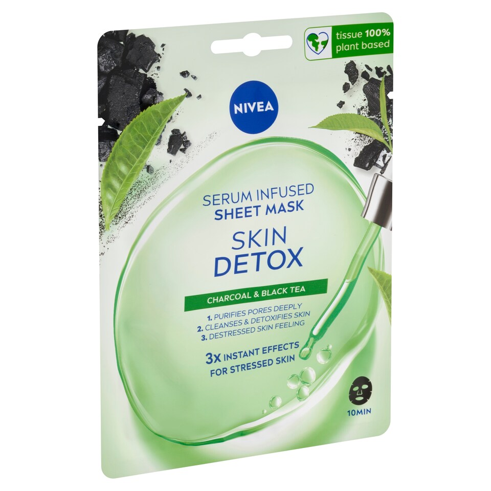 NIVEA Skin Detox szérummal átitatott fátyolmaszk 1 db