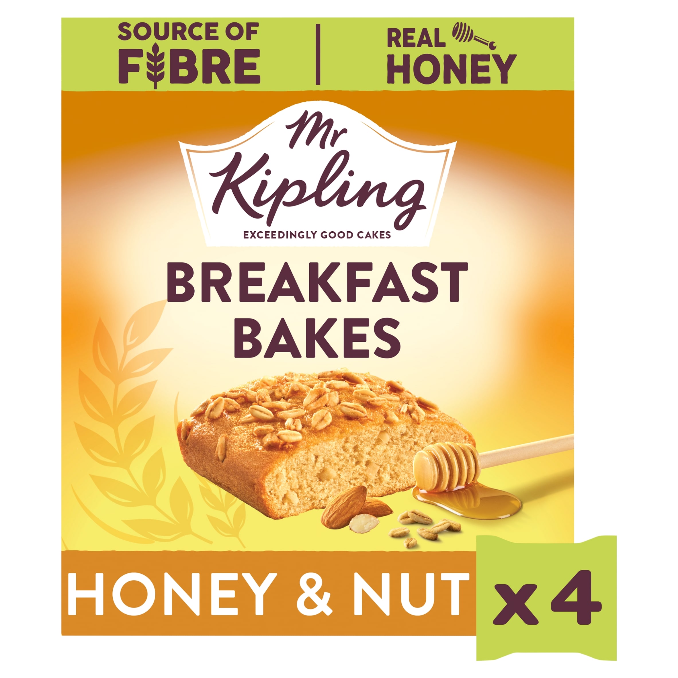 Mr Kipling 4 Honey & Nut Breakfast Bakes