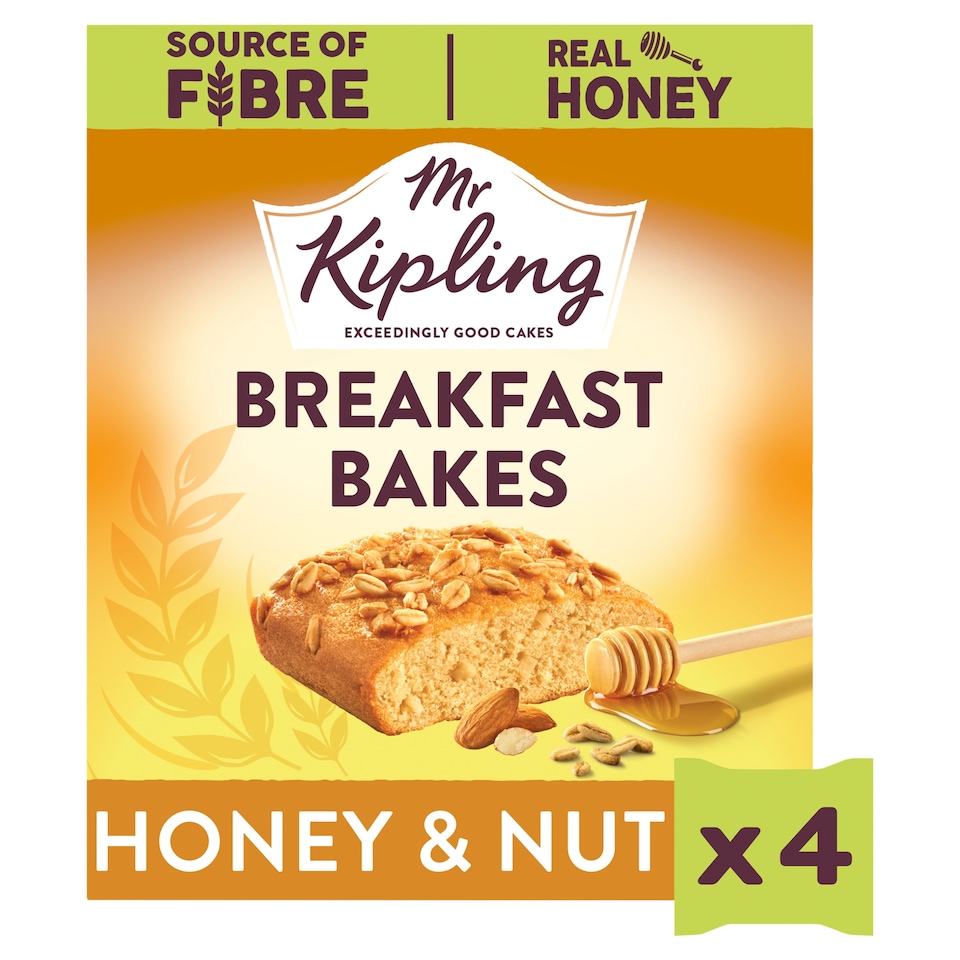Mr Kipling 4 Honey & Nut Breakfast Bakes