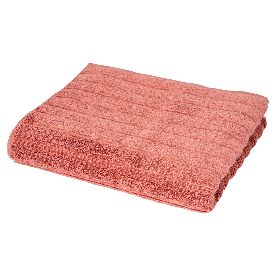 F&F Home Clay Pink Ribbed Bath Sheet Towel