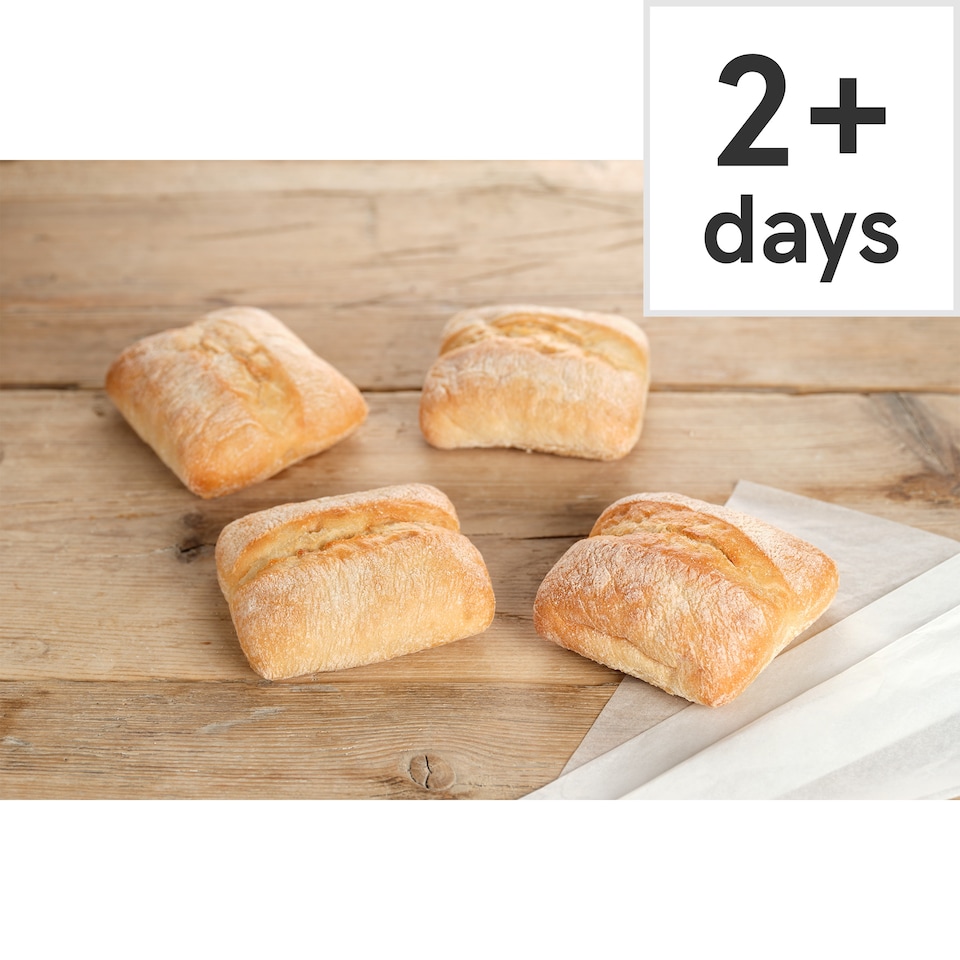 image 1 of Tesco Ciabatta Roll 4 Pack