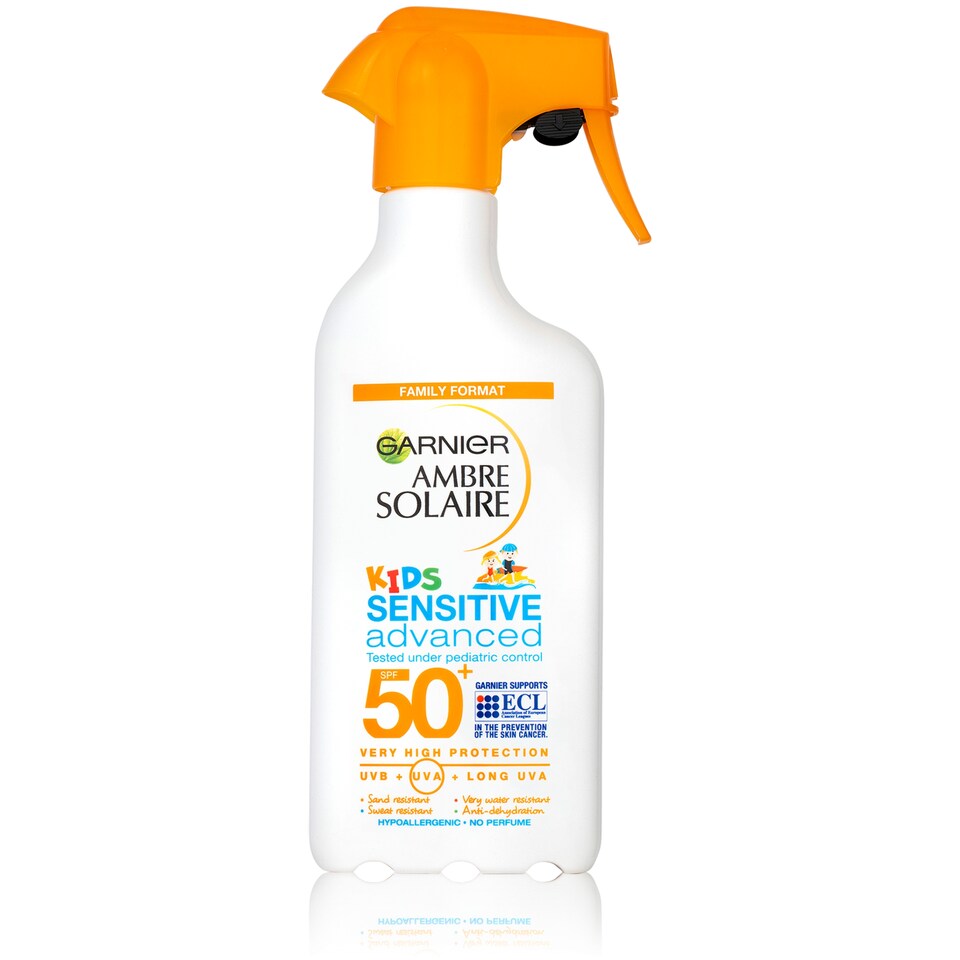 Garnier Ambre Solaire Sensitive Advanced Kids ochranný sprej, velmi vysoká ochrana, citlivá dětská p