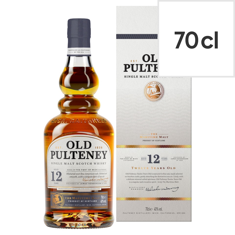 Old Pulteney Twelve Years Old Single Malt Scotch Whisky 70cl