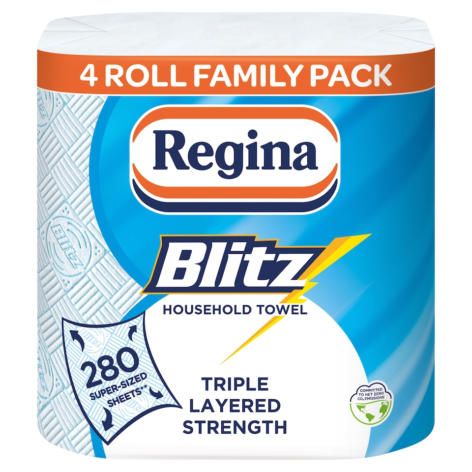 image 1 of Regina Blitz Household Towel 4 Roll Pack