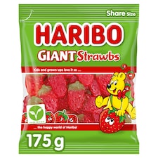 Haribo Giant Strawbs Fruit Gums 175G