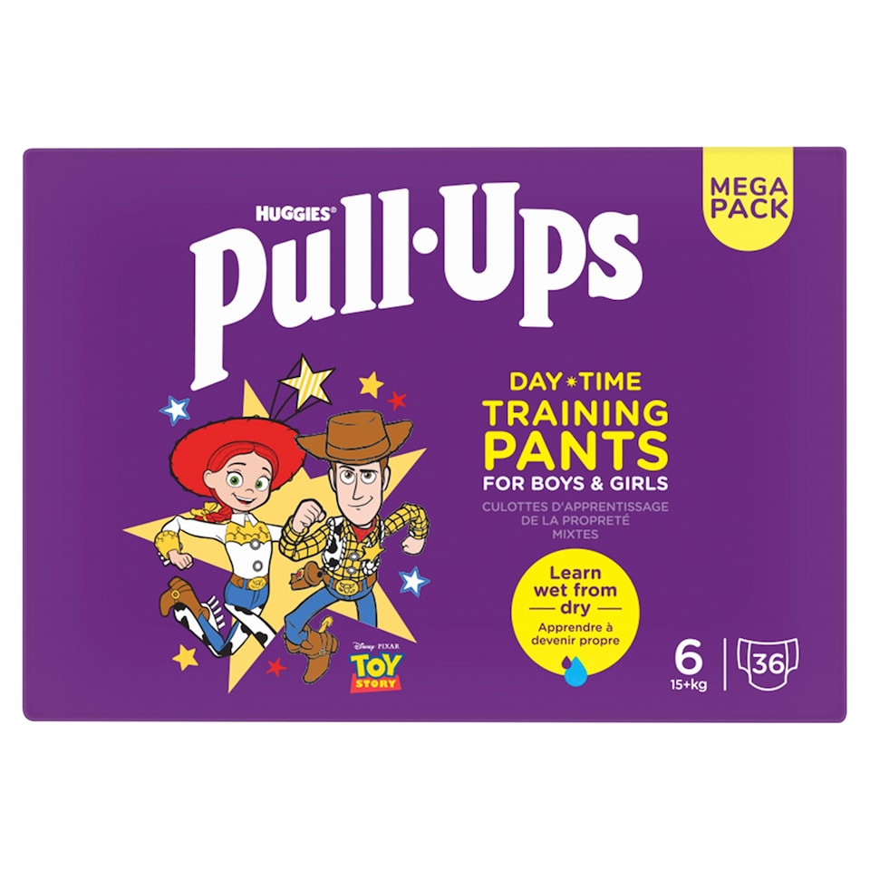 Huggies Pull Ups Day Time Training Nappy Pants Size 6 Unisex 36 Nappies