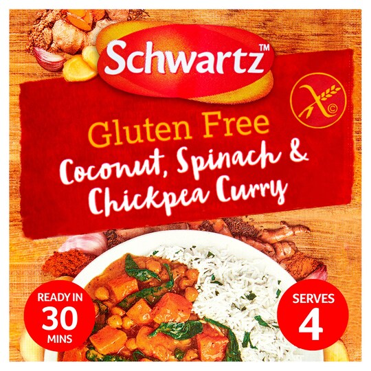 Schwartz Gluten Free Coconut Spinach Curry Mix 35G Tesco Groceries