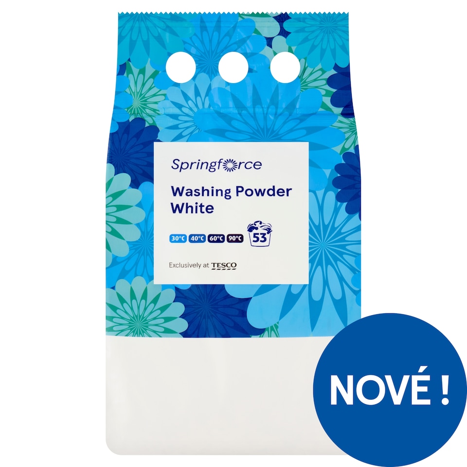 Springforce Washing Powder White 53 Washes 3.75kg